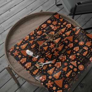 Gingerbread Christmas Pattern Gift Wrapping Paper