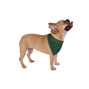 Green Plaid Dog Bandana