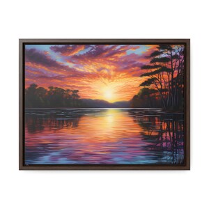 Sunset at the Lake Canvas Print