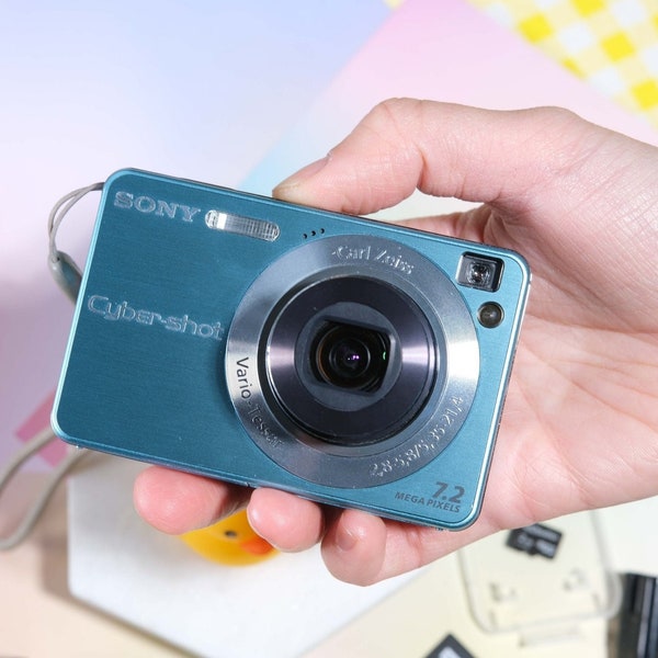 Mint Blue Sony cybershot w120 with Carl Zeiss lens | Tested vintage digital camera 2000s Y2K digicam