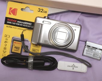 オリンパス VR340 (D760) シルバー | テスト済み ヴィンテージ デジタルカメラ 2000年代 Y2K デジカメ