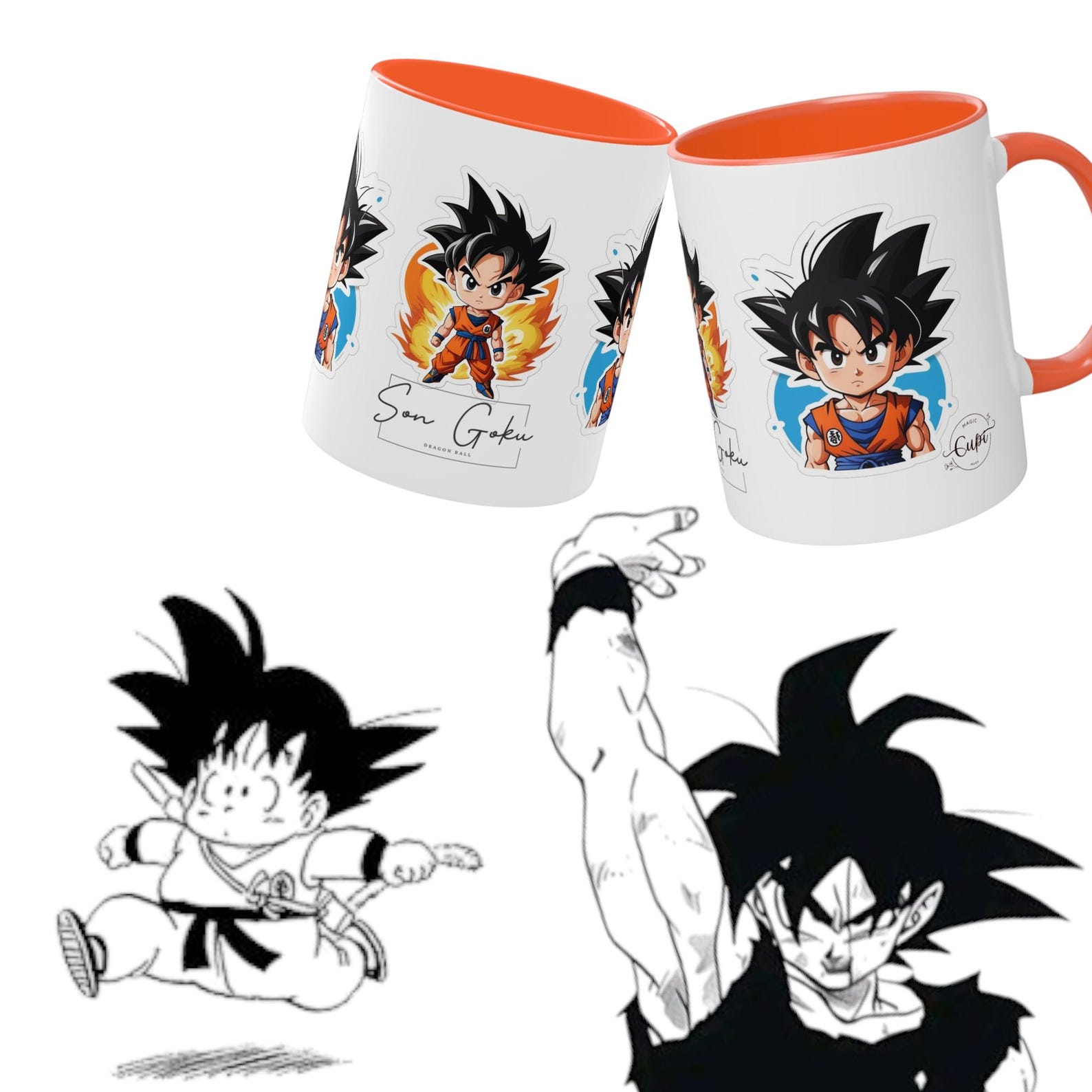 Goku Cupi Mug, 11oz - Perfect Gift for Anime Fans, Dragon Ball Z Lover ...