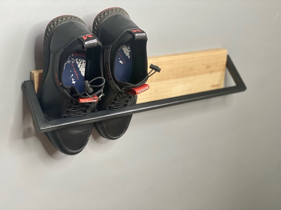 Wall Mounted Shoe Rack Shoe Rack Entry Way Industrial Metal Shoe Shelf for Hallway Decor