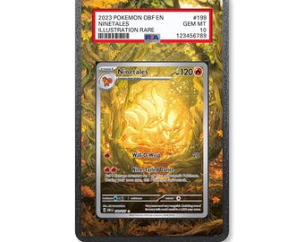 Ninetales 199/197 - Extended Artwork Display Case for Graded Cards