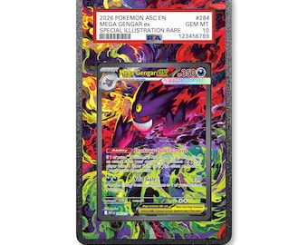 Mega Gengar ex 284/217 - Graded Card Extended Artwork Display Case case, extended artwork display case