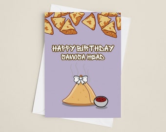 Samosa Birthday Greeting Card: Pakistani, Indian, Desi, Urdu & Hindi Celebration
