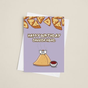 Carte de voeux d'anniversaire Samosa : célébration pakistanaise, indienne, desi, ourdou et hindi