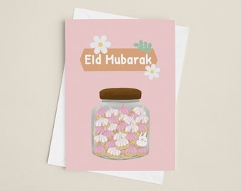Elegant Eid & Ramadan Greeting Card: Islamic Celebration, Ramada Kareem, Eid Mubarak, Festive Wishes