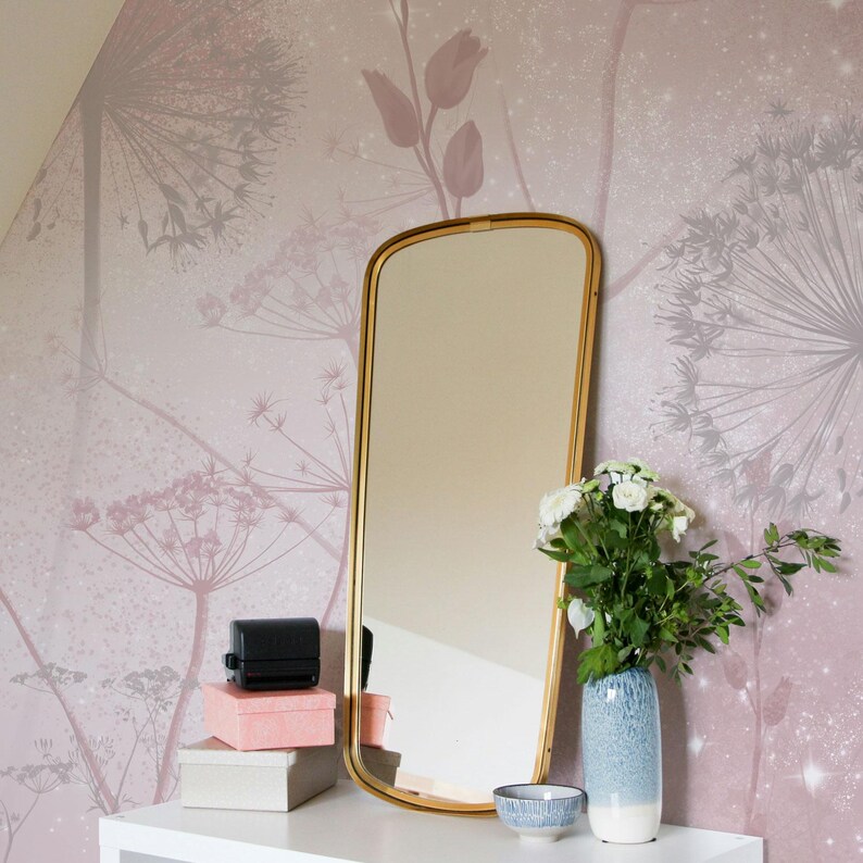 Soft Pink Dandelion Wallpaper – Botanical Floral Wall Mural for Nursery or Bedroom, 5-162-1 bild 3
