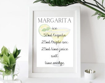 Alcohol Print, Food and Drink Print, Cocktail Print, Margarita Print