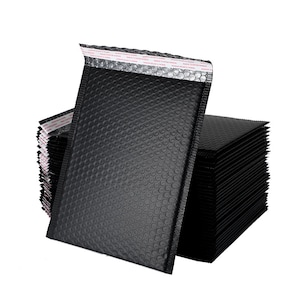 1PCS Matt Black Bubble Mailer Envelope impermeável acolchoado com autovedação Envelope de bolha acolchoado Mailers para pequenas empresas Envelope para envio