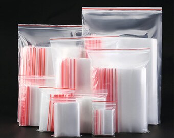 Nutabevrd Set da 400 Sacchetti in Plastica Trasparente Richiudibili