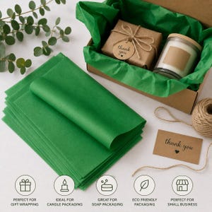 Bulk Kelly Green Tissue Paper Sheets