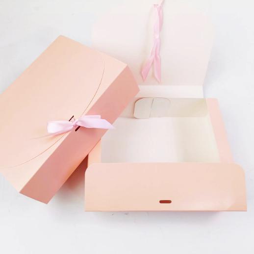 12 Square Shaped Presentation Gift Box With Bow Ribbon , Easy Assembly - View #3