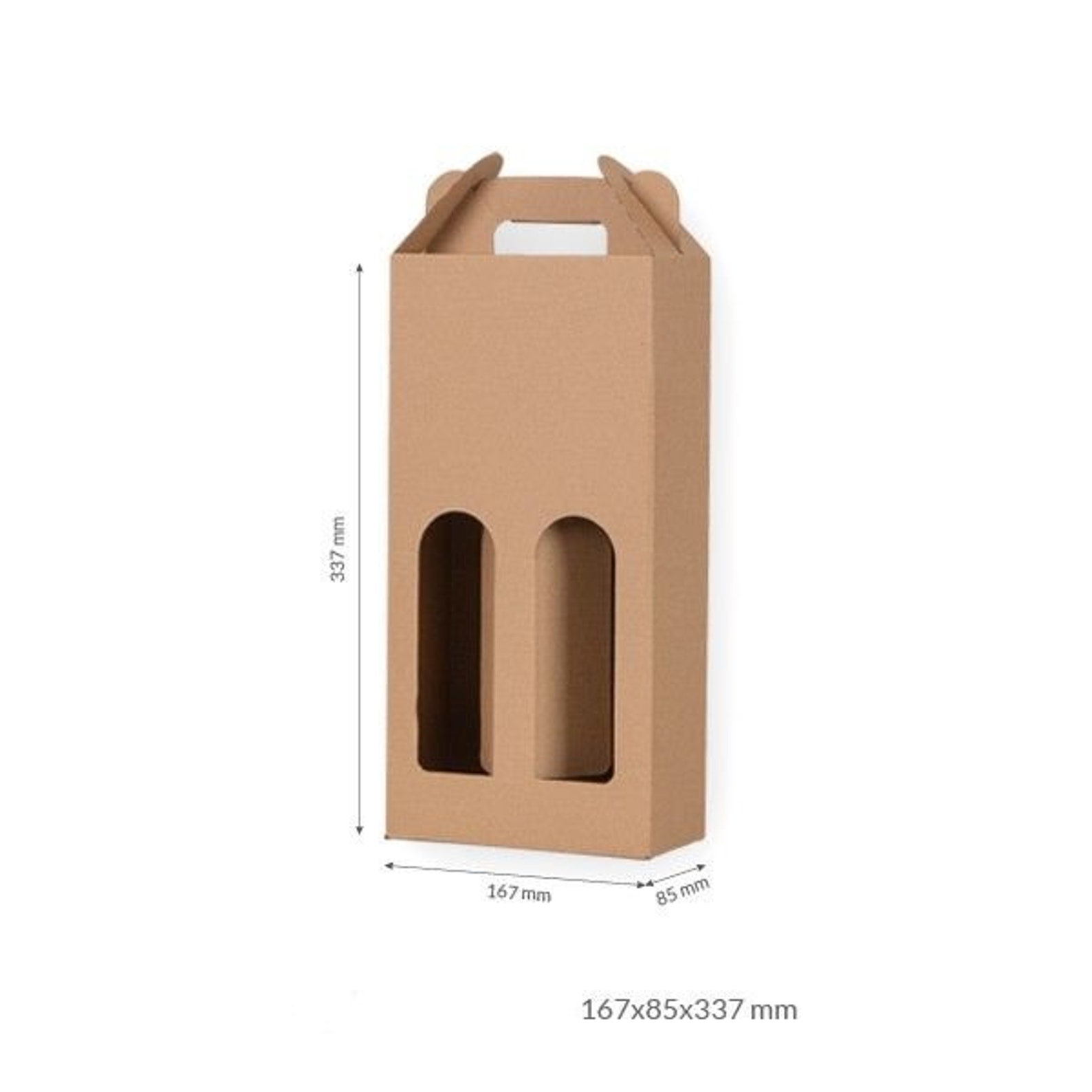 10PCS Kraft Cardboard Wine Bottle Holder Gift Packaging Bottle Box Wine ...