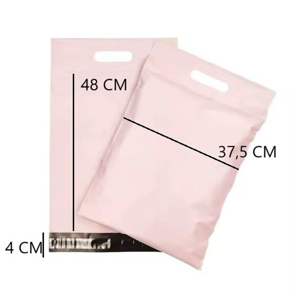 Pink Heart Mailers - Self-Sealing Plastic Shipping Envelopes, Cute Mailing Bags For Gifts & Small Items