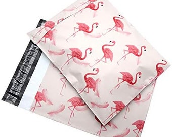 10 pièces sac de messagerie flamant rose clair sacs d'expédition postaux étanches enveloppe de courrier auto-scellant sac postal en plastique poly enveloppe postale