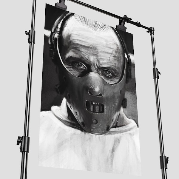 A2 A3 A4 Prints The Silence of the Lambs Alternative Scary Movie Poster Anthony Hopkins Hannibal Lecter Illustration