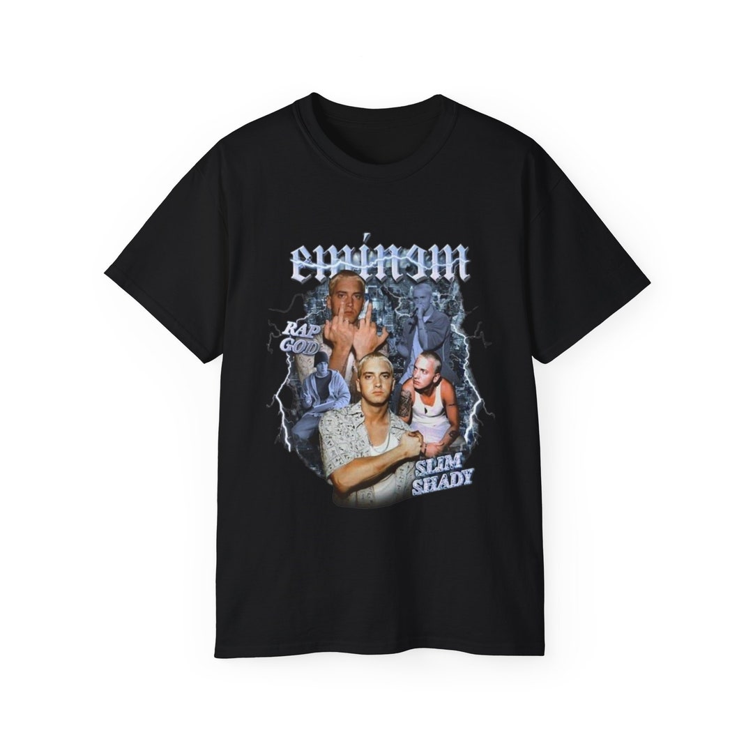 Official Eminem T-Shirt - Slim Shady Marshall Mathers Arrest Logo