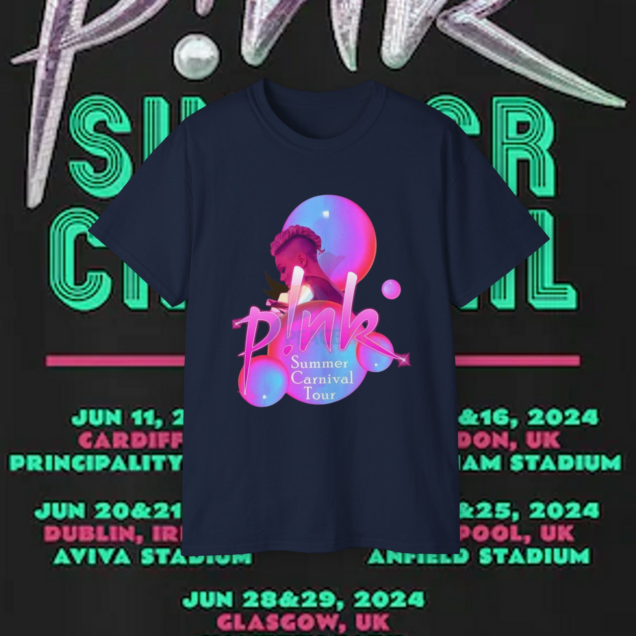 Pnk Pink Singer Summer Carnival 2024 Festival WORLD Tour T Shirt