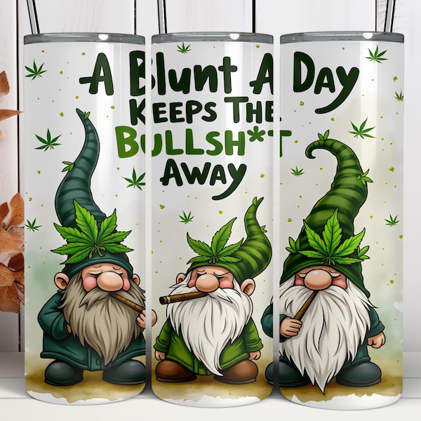 Ganja Gnome 20oz Tumbler Wrap, Sublimation Design (Digital Download)