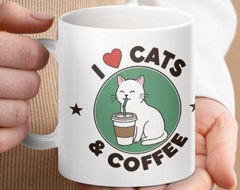 Cats and Coffee Mug Wrap Sublimation Template (Digital Download)