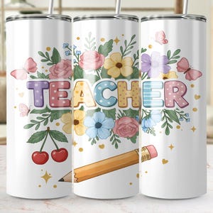 Teacher Tumbler Wrap, Sublimation Design, Teacher Appreciation Design, 20oz Skinny, Teacher Life Tumbler, Teacher Life PNG, Digital Download