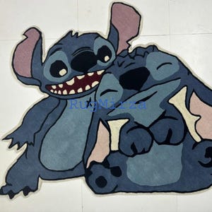 Handgetufteter Teppich 3D-Zeichentrickfilm-Charakter Wollteppiche Benutzerdefinierter dekorativer Teppich getuftet Cartoon-stilvoller Teppich-Bodenkunst-grauer Teppich für Wohnzimmer, Schlafzimmer