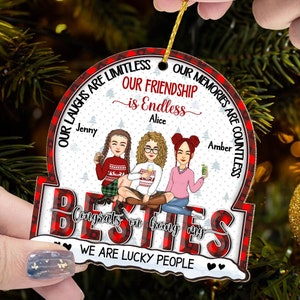 Our Friendship Is Endless - Personalized Acrylic Ornament