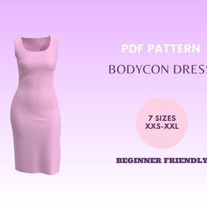 Bodycon Dress Sewing Pattern| Midi Dress Pattern| Slit Dress Pattern| Women&#39;s Dress Pattern| Maxi/ Midi Dress Pattern| Easy PDF Pattern