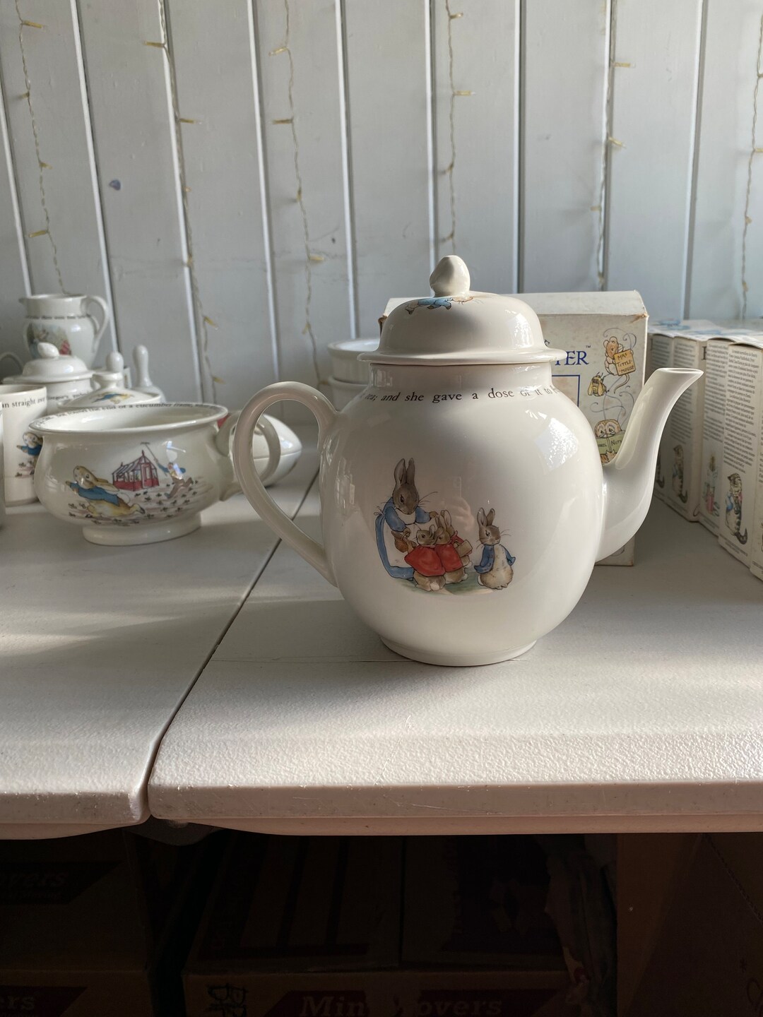 Wedgwood Peter Rabbit Teapot & Lid Full Size 32 Oz. Vintage Etsy