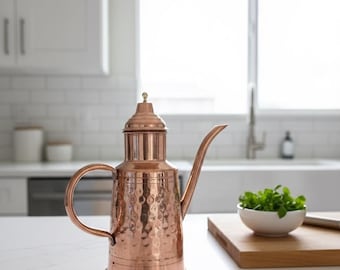 Hand-Hammered Copper Olive Oil Dispenser, Tin-Lined 20 Oz Cruet