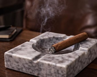 Posacenere per sigari in marmo fatto a mano - Regalo per fumatori