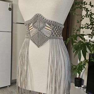 Macrame dress, Macrame belt,Waist belt, Corset belt,Festival outfit,rave outfit,greek goddess costume, waist accessory, gift, coachella