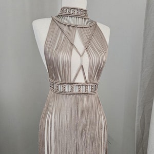 Festival outfit, macrame dress, rave outfit, burning man, greek goddess dress, bohemian dress, beach wear, gift, valentine&#39;s day, coachella