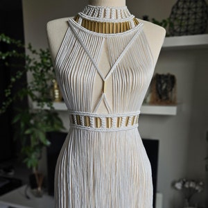 Makramee Festival Kleid: Boho Rave Outfit, Strand Cover-Up