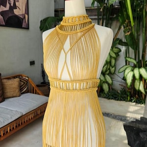 Festival outfit, macrame dress, rave outfit, burning man, greek goddess dress, bohemian dress, beach wear, gift, valentine&#39;s day, coachella