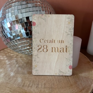 Carte postale en bois "C'était un..."