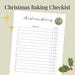 Minimalist Christmas Baking Checklist Printable Sheet Simple Holiday ...