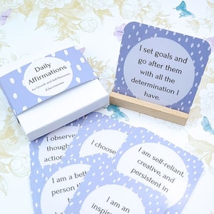 Cartes d'affirmations quotidiennes pour l'estime de soi, affirmations quotidiennes pour stimuler la pensée positive, cadeau de réflexion personnelle, cadeau de cartes de thérapie de bien-être