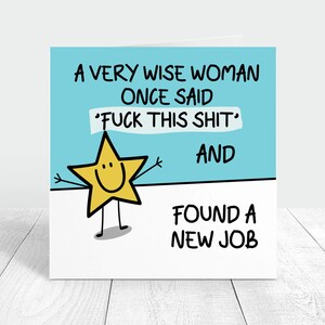 Carte de travail de départ, carte personnalisée amusante, nouveau cadeau de carte de travail, carte de collègue de travail, carte de travail de meilleure amie, cadeau de promotion d'emploi, félicitations