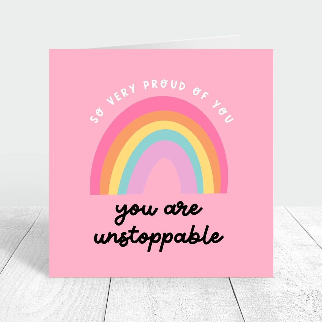 Proud Card Personalized Congratulations Card: Proud of You, Milestone Celebration ...