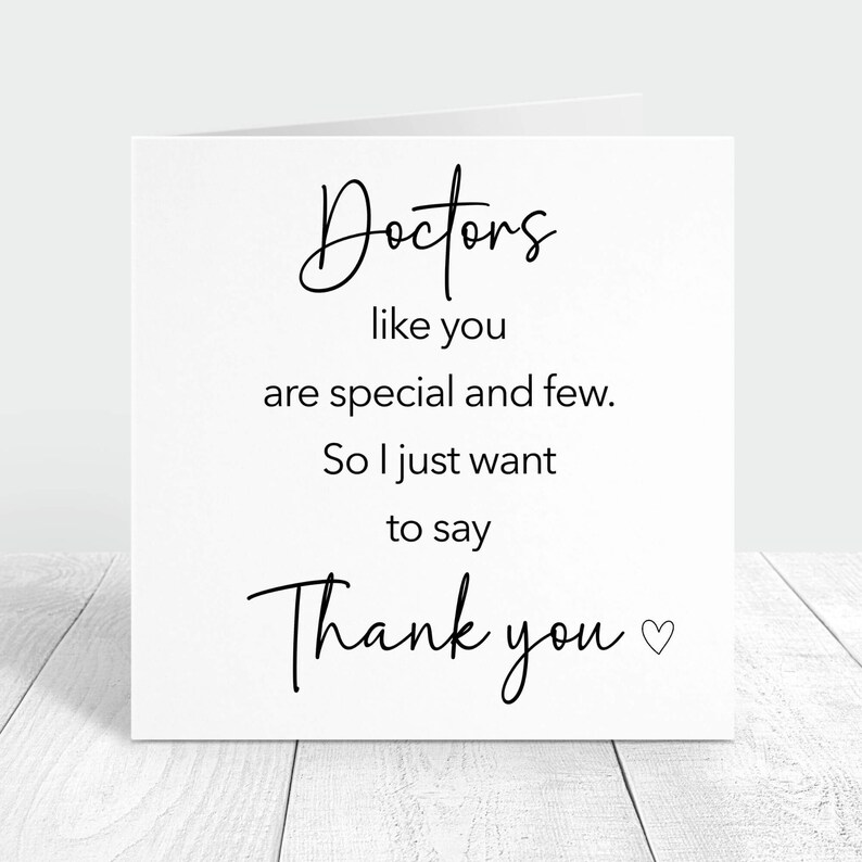Personalized Doctor Thank You Card: Appreciation Gift - Etsy