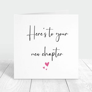 Carte personnalisée nouveau chapitre, carte de départ en retraite pour un ami ou un collègue de travail, un collègue quittant son travail, une carte-cadeau pour une bonne retraite, une carte de bonne chance