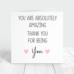 Vous êtes absolument incroyable : carte personnalisée pour un ami, carte-cadeau de remerciement, merci d'être vous, carte de remerciement personnalisée pour employé