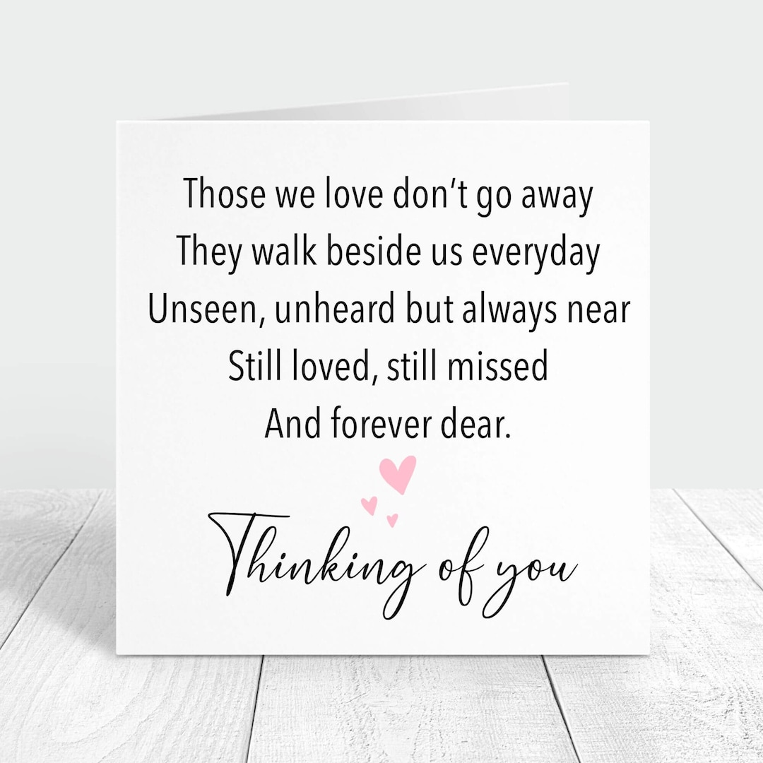 Personalised Thinking of You Card, Sorry for Your Loss Sympathy Custom ...
