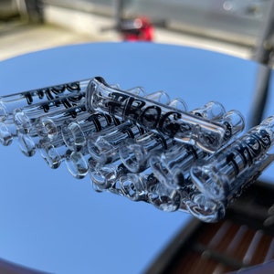 Clear Glass filter Tip - The Essential - Handmade -  Reusable Dry Herb, stylish, filtering, cooling