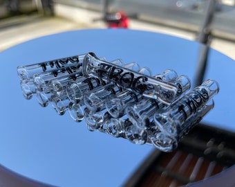 Klarglas Filter Tip - The Essential - Handgemacht - Wiederverwendbar Trockenes Kraut, stilvoll, filternd, kühlend