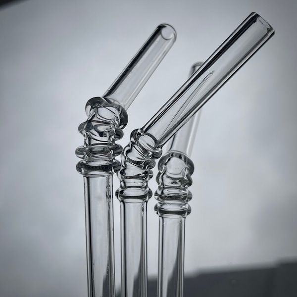RETRO STYLE STRAW - Glass - Very Stylish glass straw with a retro look