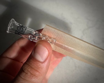 Punta de filtro de vidrio BRILLA COMO UN DIAMANTE - Hecho a mano - Hierba seca reutilizable, elegante, filtrante, refrescante